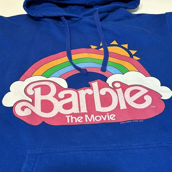 BARBIE MOVIE MATTEL WOMENS HOODED SWEATSHIRT - Picture 2 of 5